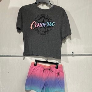 Girls two piece converse outfit.